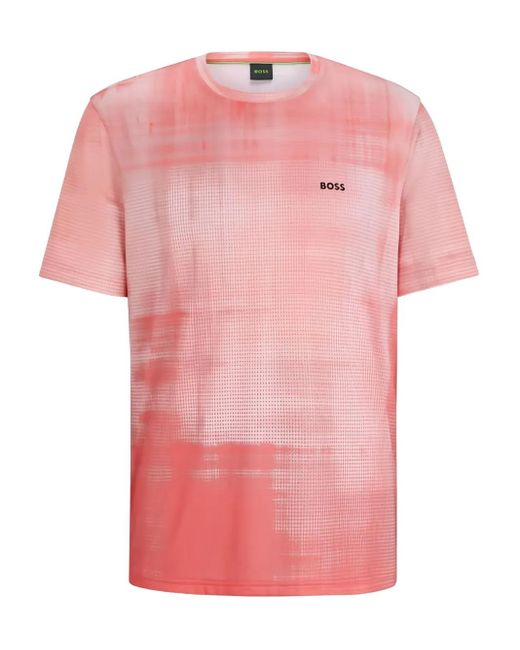 メンズ Boss グラデーション Tシャツ Pink