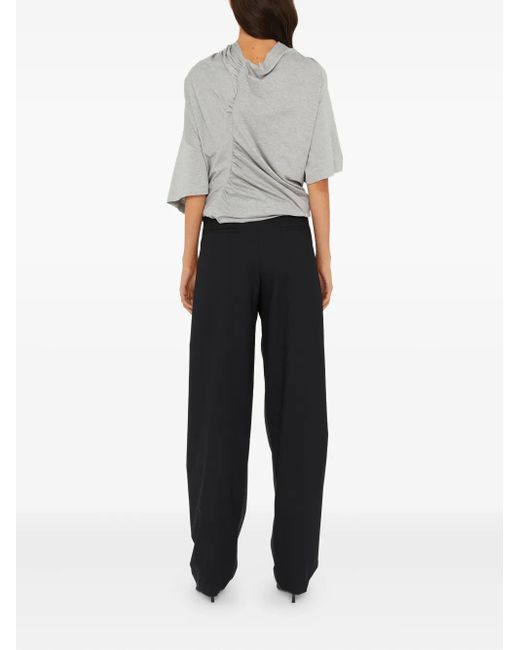 Christopher Esber Gray Distort Draped T-Shirt