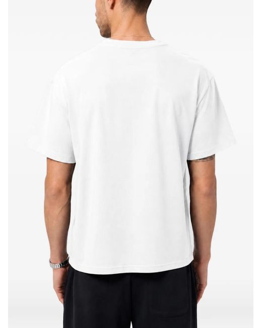 Philipp Plein White Tiger-Print Logo-Print T-Shirt for men