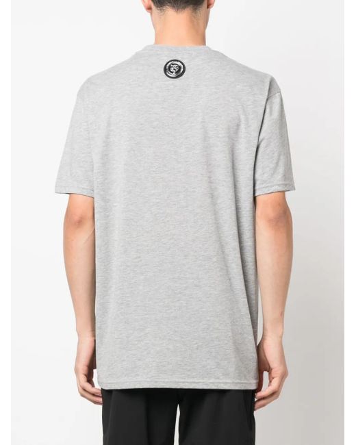 Philipp Plein Gray Chrome Scratch Edition T-Shirt for men