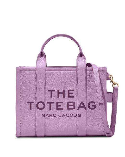Marc Jacobs The Leather Small Tote Bag in Purple | Lyst Australia