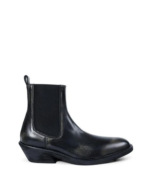 Ann Demeulemeester Black Caru Leather Chelsea Boots for men