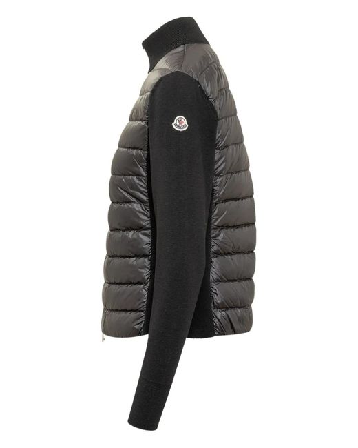 Moncler Black Logo-Patch Zip Jackets