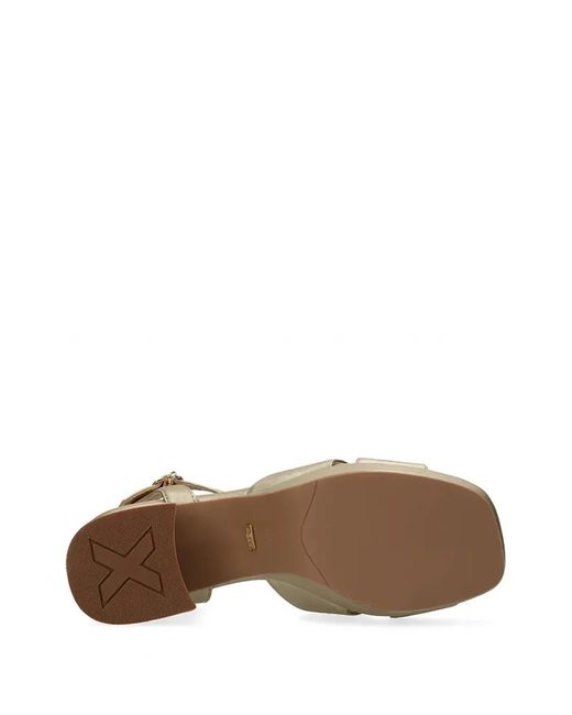 Mexx Metallic Crossover-Strap Platform Sandals