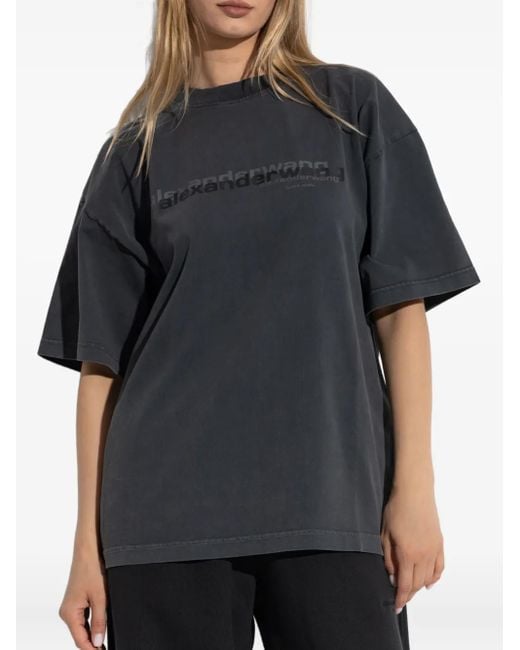 Alexander Wang Black Logo-Print T-Shirt