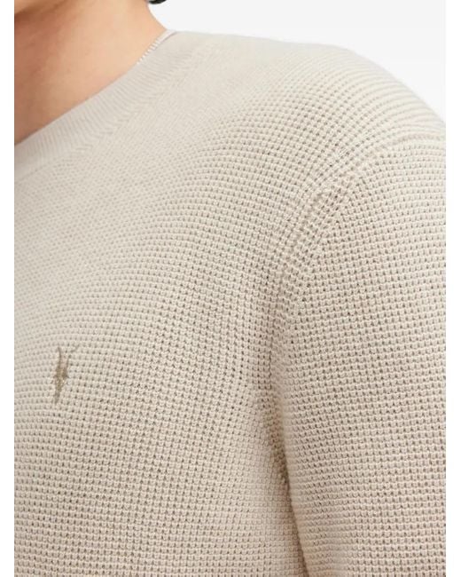 メンズ AllSaints ワッフルニット セーター Natural