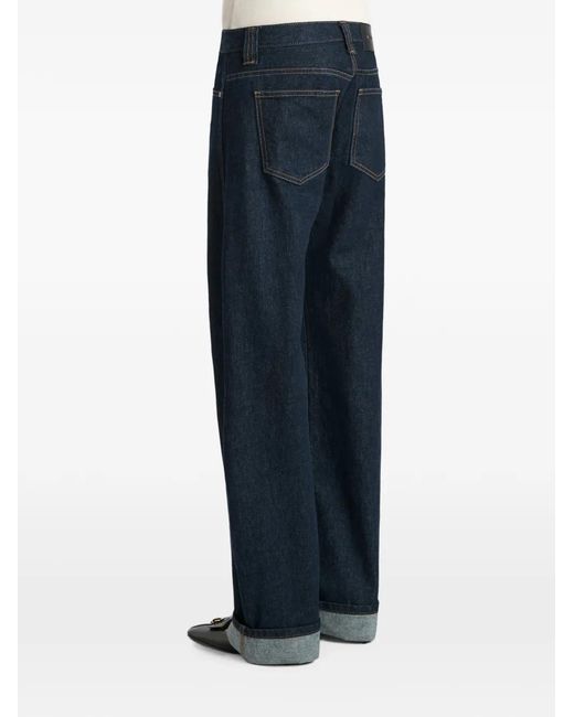 Khaite Blue Karo Straight-Leg Jeans