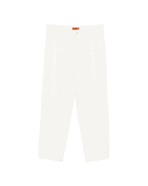 Barena White Pleated Trousers for men
