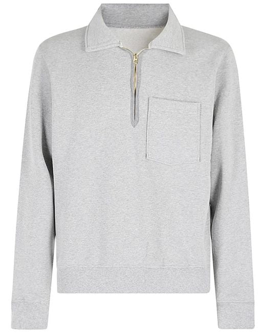 Fortela Gray Half-Zip Polo Shirt for men