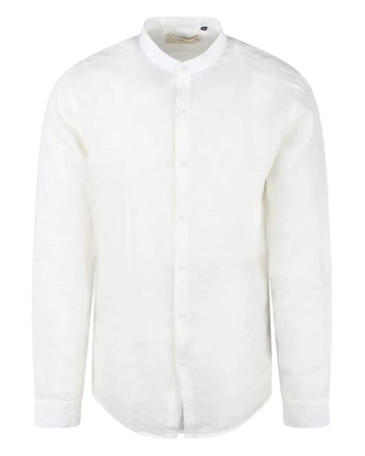 Costumein White Linen Shirt for men