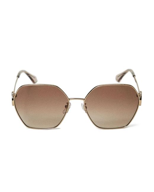 Twinset Brown Geometric-Frame Sunglasses