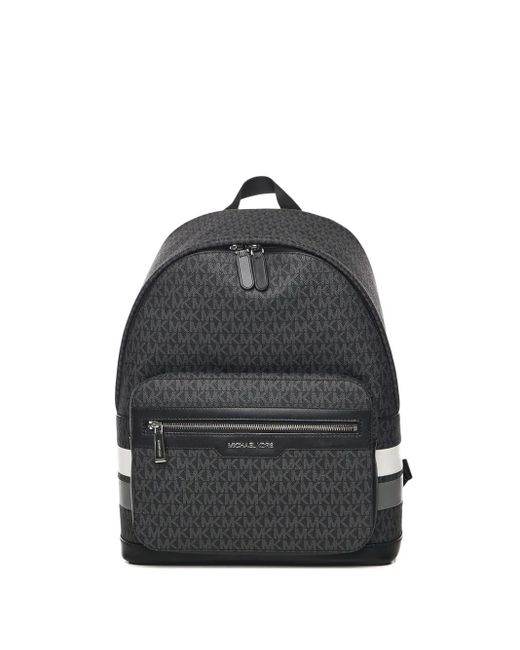 Michael Kors Monogram-Patterned Backpack in Black for Men  display picture 3