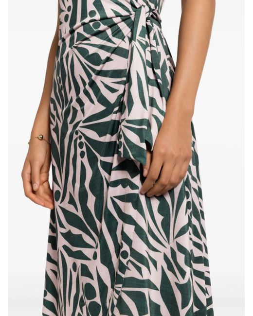 Robe Mi-Longue Falcao À Col V Lygia & Nanny en coloris White