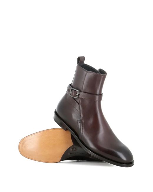 Alberto Fasciani Brown Jason 34013 Buckle Strap Boots for men
