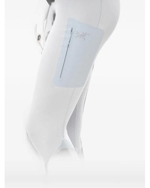 Arc'teryx White High-Waist Side-Pocket Leggings