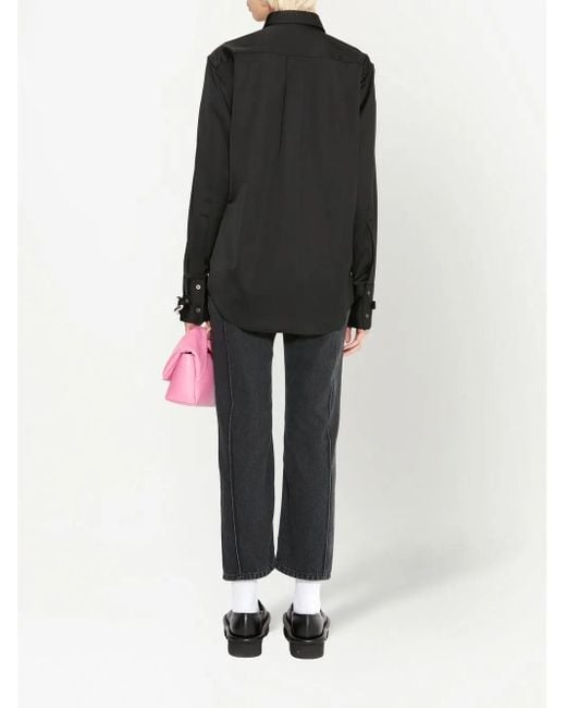 J.W. Anderson Black Chain-Link Cuff Shirt