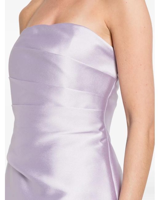 Solace London White Lucille Strapless Layered Maxi Dress