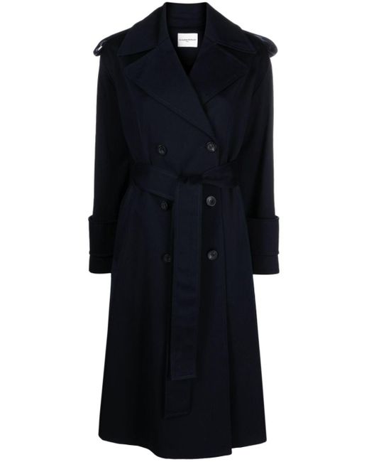 Claudie Pierlot Black Double-breasted Trench Coat