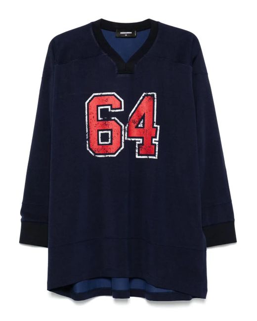 DSquared² ナンバープリント Tシャツ Blue