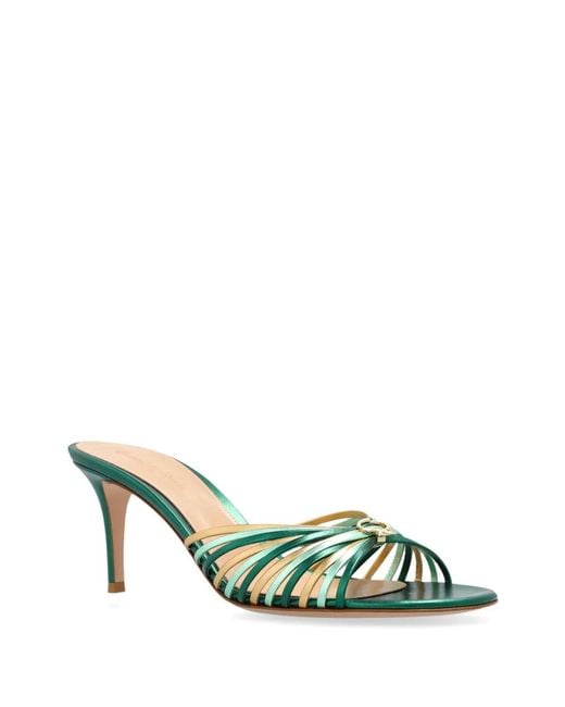 Gianvito Rossi Green 70Mm Vyna Sandals