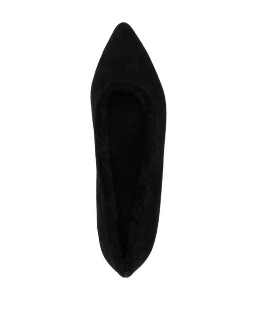 Age of Innocence Black Anais Pointed-Toe Ballerina Shoes