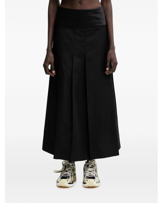 Undercover Black Pleated Maxi Skirt