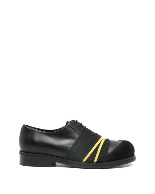 STEFAN COOKE Elastic-Detail Biker Derby Shoes in Black for Men