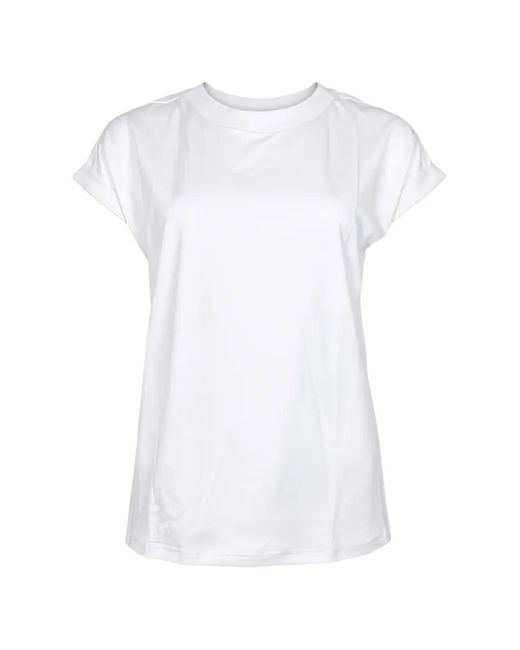 Eleventy White Rolled-Sleeve Crew-Neck T-Shirt