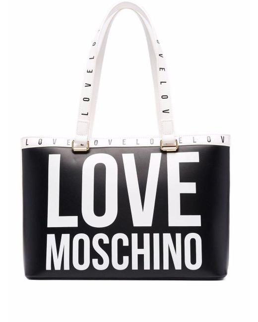 Sac cabas à logo imprimé Love Moschino en coloris Noir - Lyst