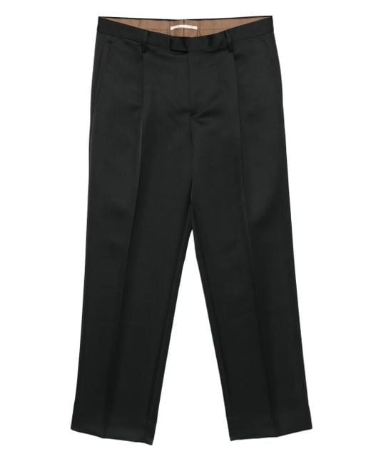 Briglia 1949 Black Pleated Straight-Leg Trousers for men
