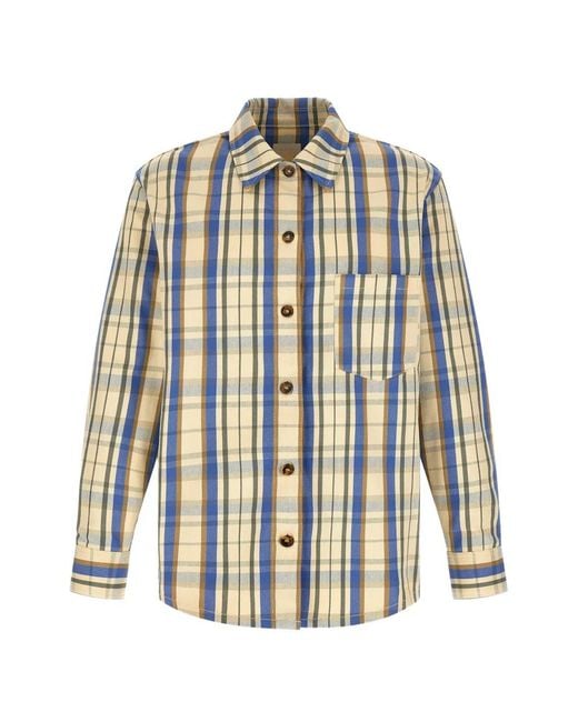 A.P.C. White Check-Pattern Nathan Shirt for men