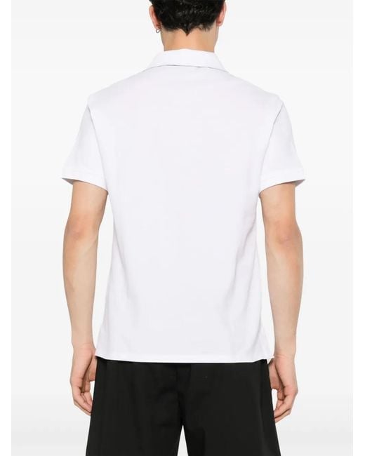 Just Cavalli White Piqué-Weave Polo Shirt for men