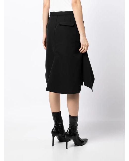 JNBY Black Asymmetric-Design Skirt