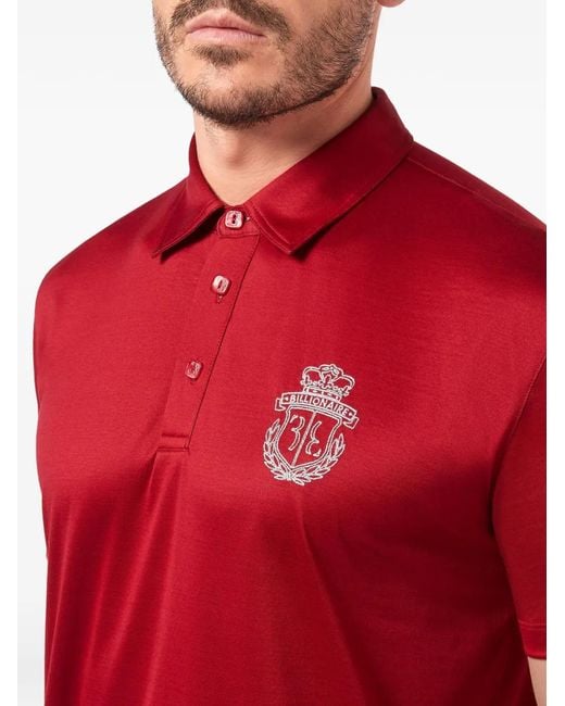 Billionaire Crest-Embroidered Polo Shirt for men