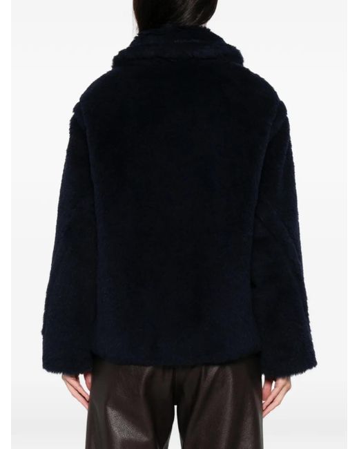 Max Mara Black "Mxmfuggito" Single Breasted Short Classic Coat