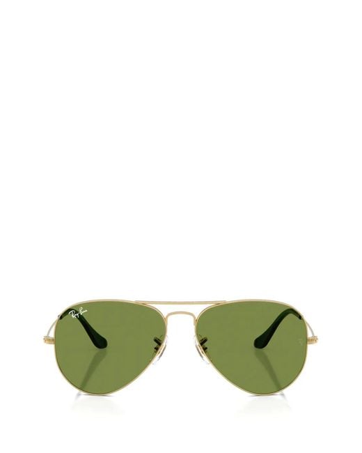 Ray-Ban Green Large Aviator Sunglasses