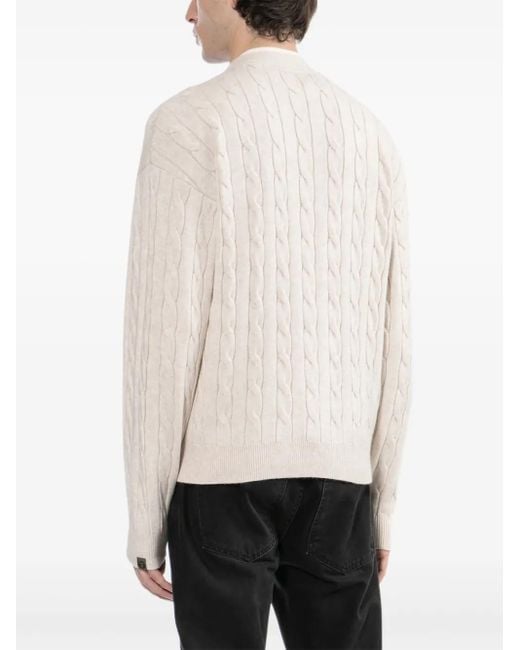 Aape By A Bathing Ape White Logo-Embroidered Cardigan for men