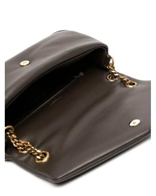 Saint Laurent Gray Calypso Padded Leather Shoulder Bag