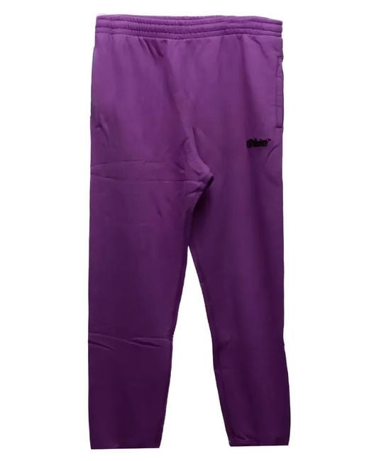 Off-White c/o Virgil Abloh Purple Logo Trousers for men