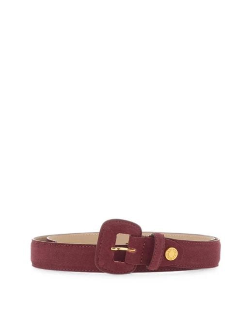 Gianni Chiarini Purple Suede Buckle Belt
