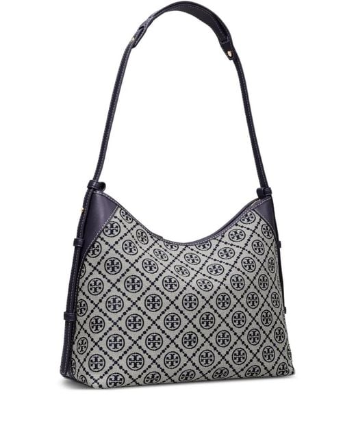 Tory Burch Gray T Monogram Shoulder Bag
