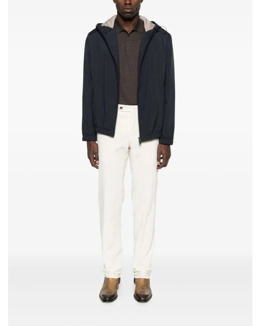 Lardini Black Drawstring Hooded Jacket for men