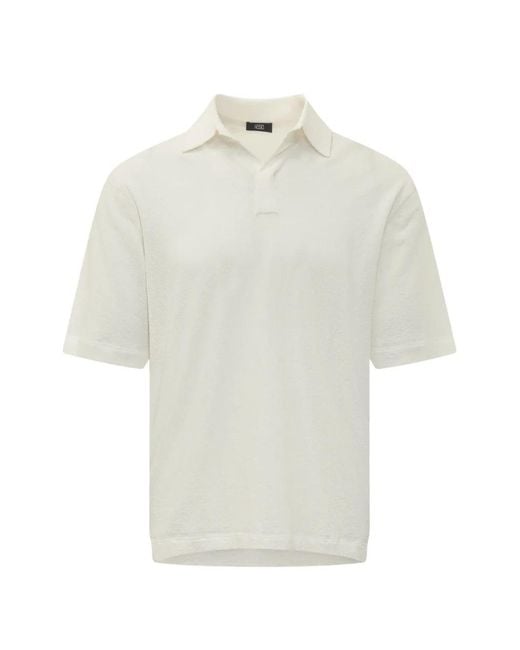 Hōsio White Terry-Cloth Polo Shirt for men