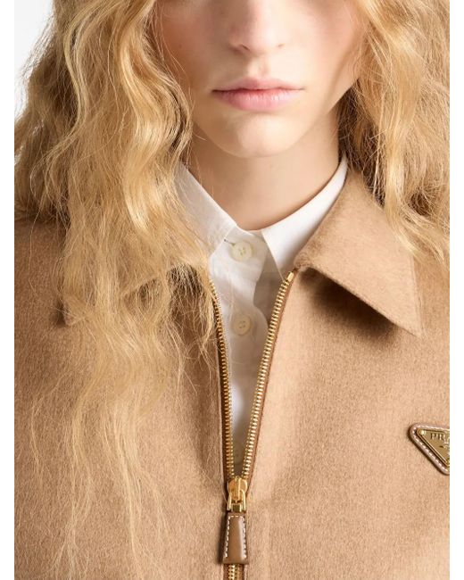 Prada キャメルヘア ジャケット Natural
