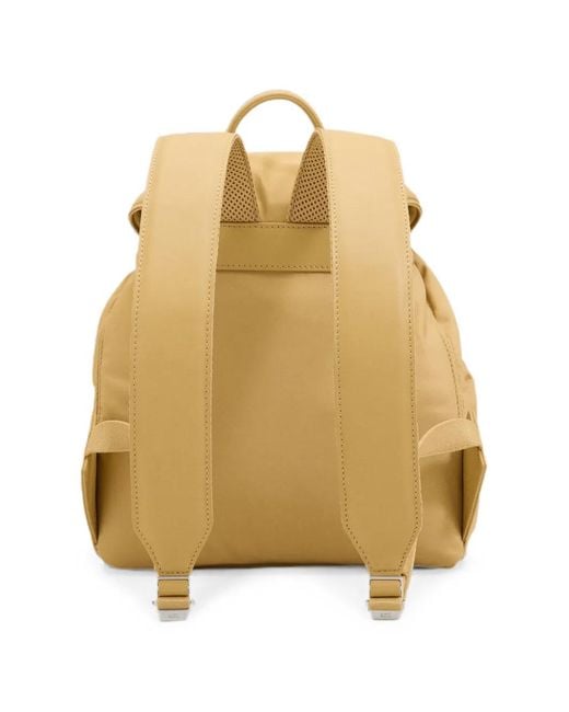 AMI Natural Small Nylon Marcel Flap Backpack