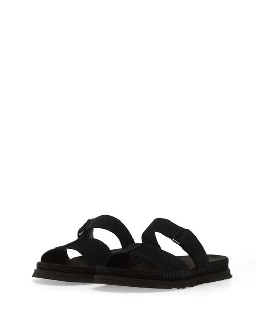 Ugg Black Goldengaze Touch-Strap Sandals