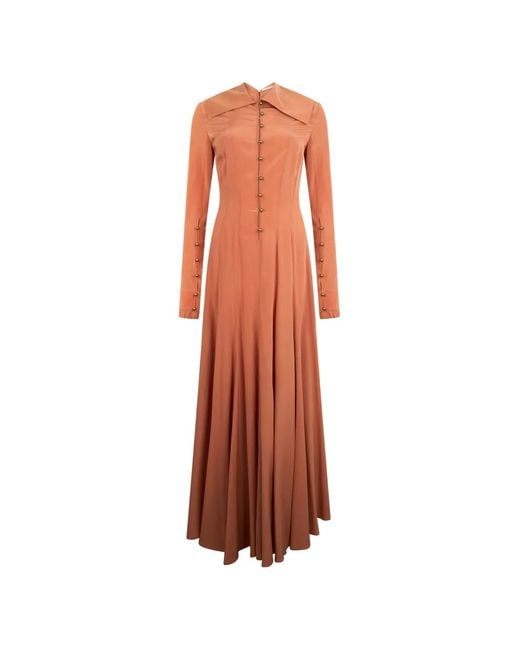 Philosophy Di Lorenzo Serafini White Button-Up Long-Sleeve Maxi Dress