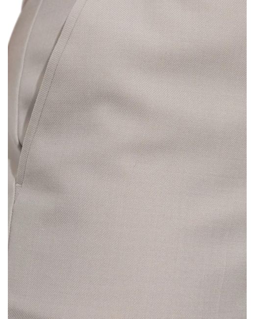 Victoria Beckham Gray Tailored Trousers With Front Fastening