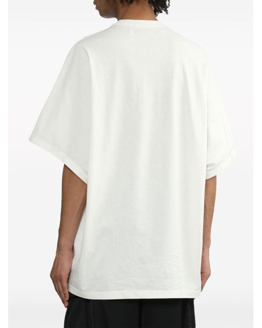 Julius T-Shirt mit tiefen Schultern in White für Herren