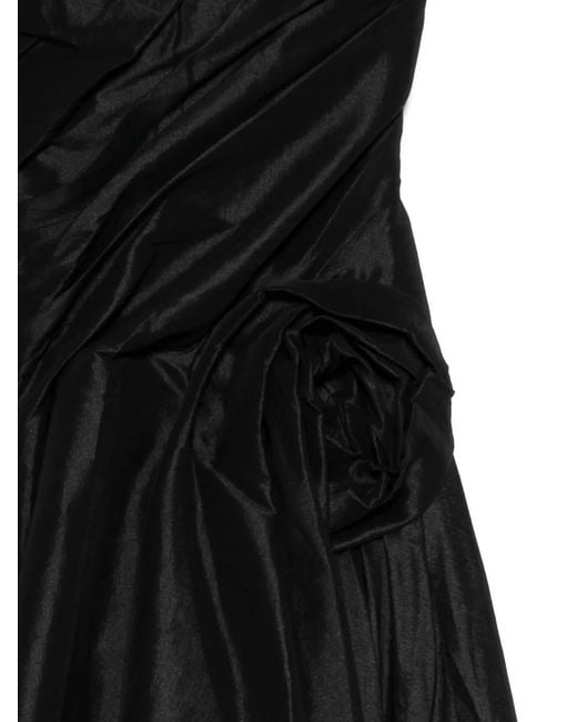 Acler Black Rosette Midi Dress